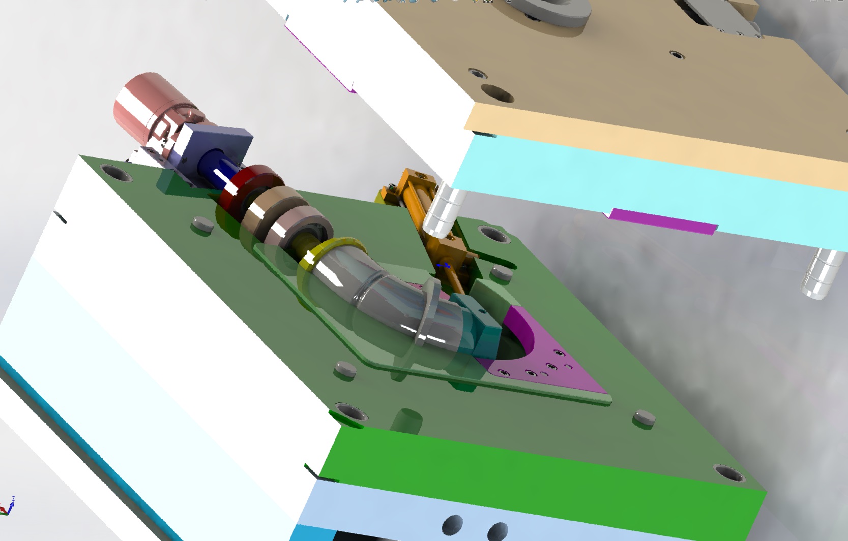 管件注射模具3D模型图纸 X_T格式